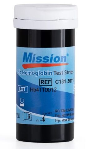 tiras_mission_hemo_25_02 Tiras Reactivas Mission Hb Fco 50 Und, para Hemoglobina