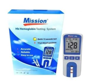medidor_mission03 Medidor de Hemoglobina Mission HB, resultados en 15 segundos, LCD, azul
